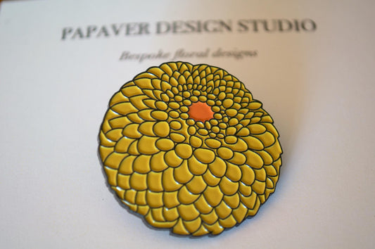 Dahlia Flower Enamel Pin