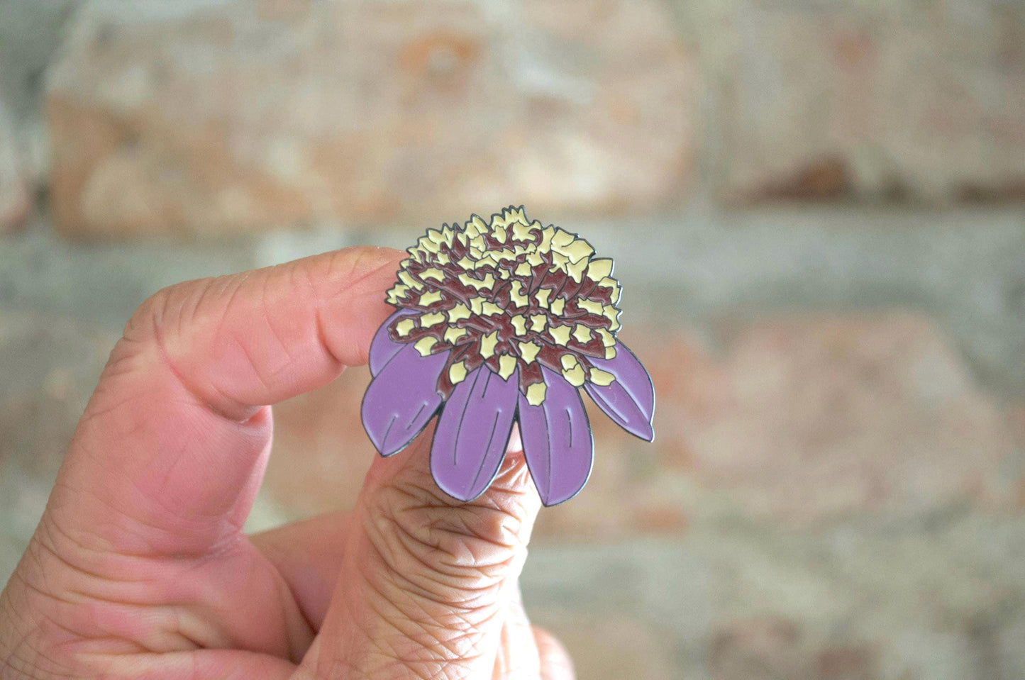 Dahlia (Anemone-flowered) Flower Enamel Pin