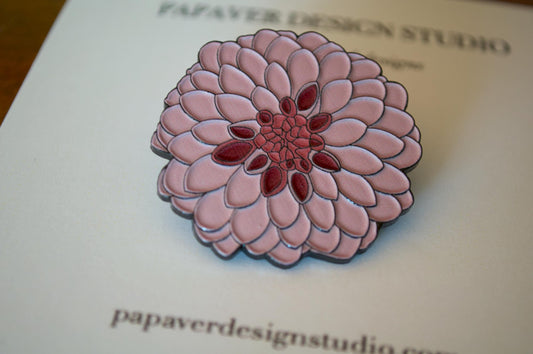 Dahlia Flower Enamel Pin