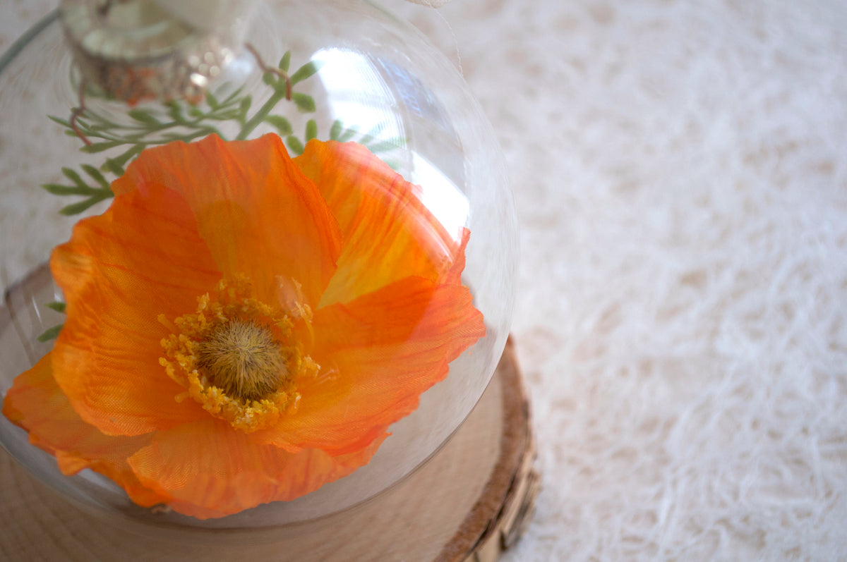 California Poppy Flower Christmas Ornament