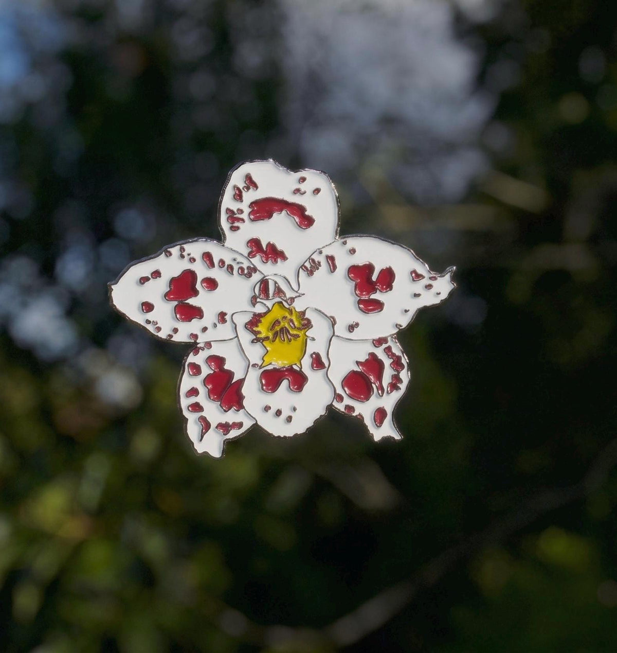 Oncidium Orchid Flower Enamel Pin