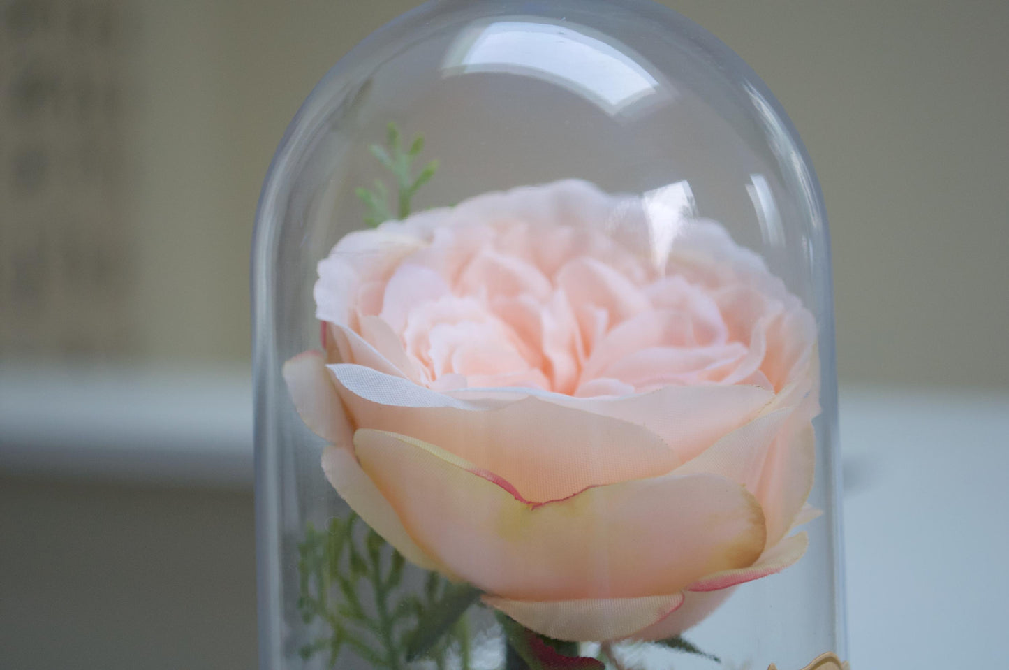 English Rose Flower Cloche