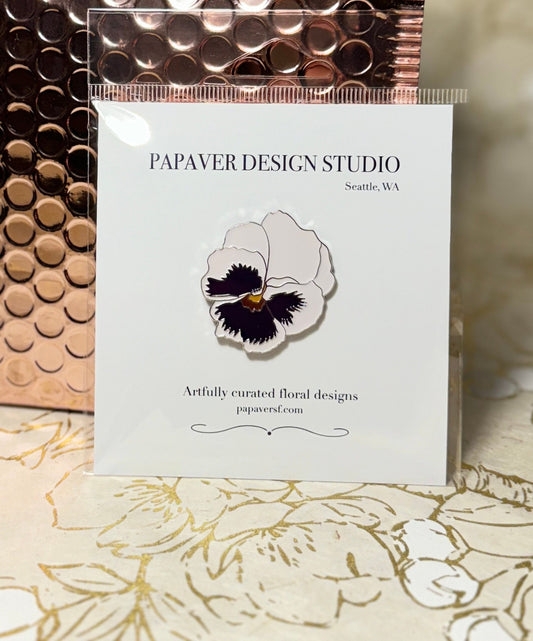 Pansy Flower Enamel Pin