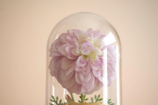 Dahlia Flower Cloche-Terrarium