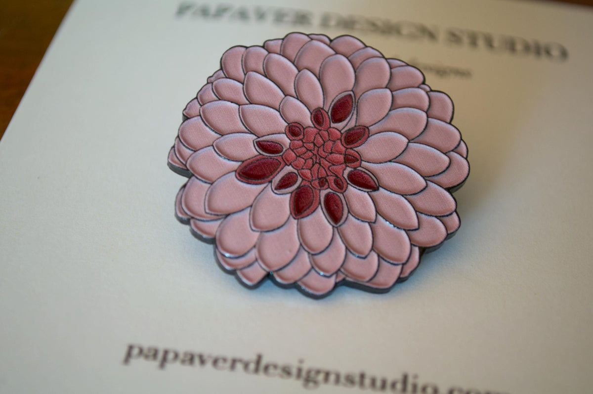 Dahlia Flower Enamel Pin
