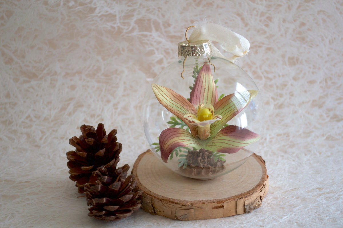 Cymbidium Orchid Flower Christmas Ornament