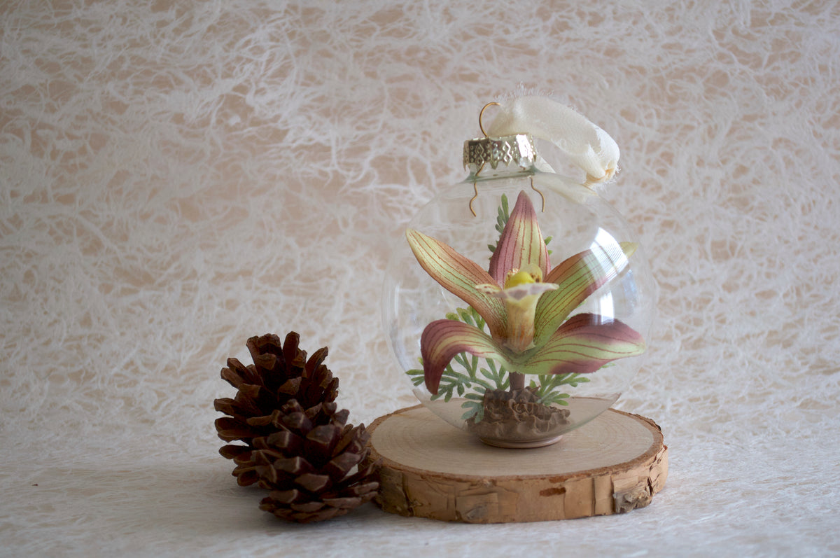 Cymbidium Orchid Flower Christmas Ornament