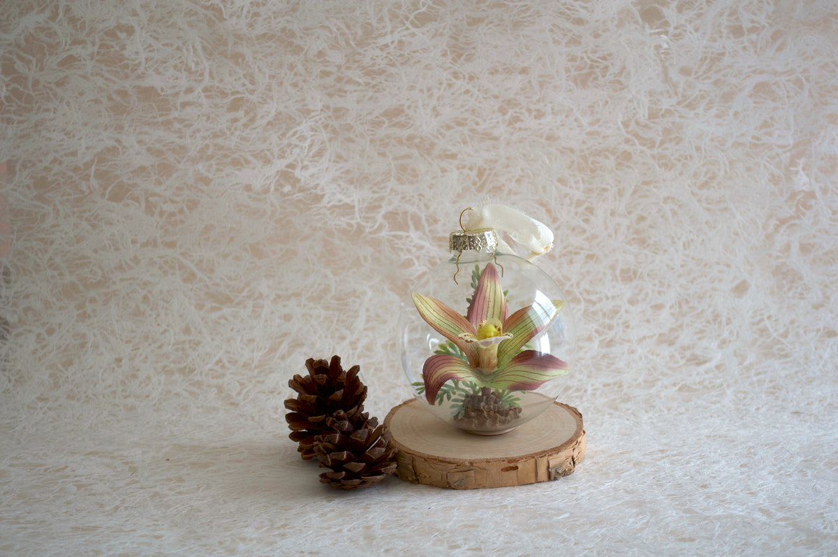 Cymbidium Orchid Flower Christmas Ornament