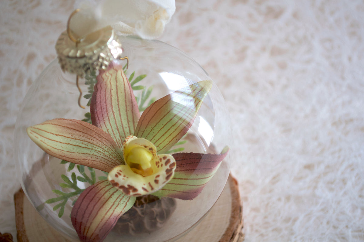 Cymbidium Orchid Flower Christmas Ornament