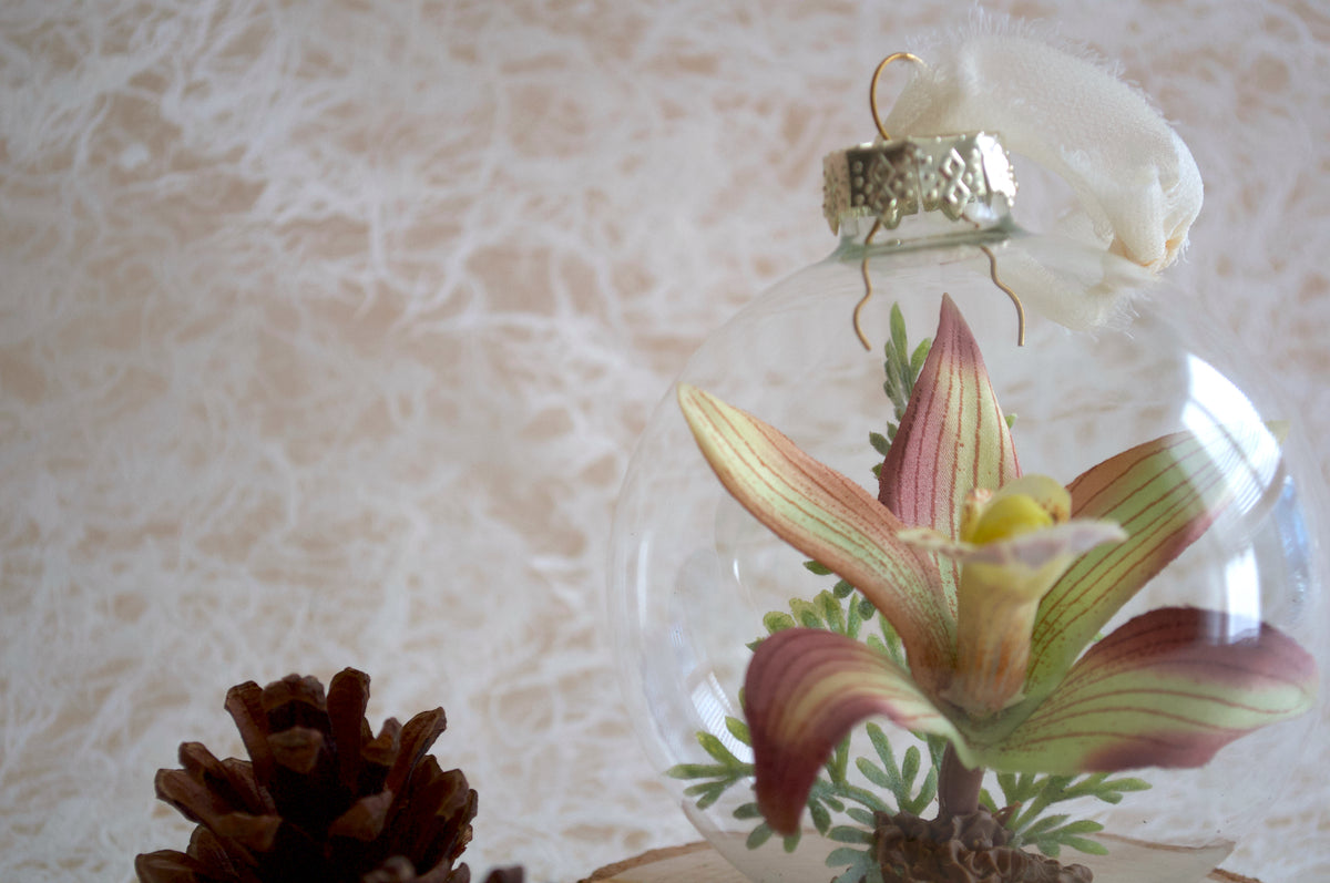 Cymbidium Orchid Flower Christmas Ornament
