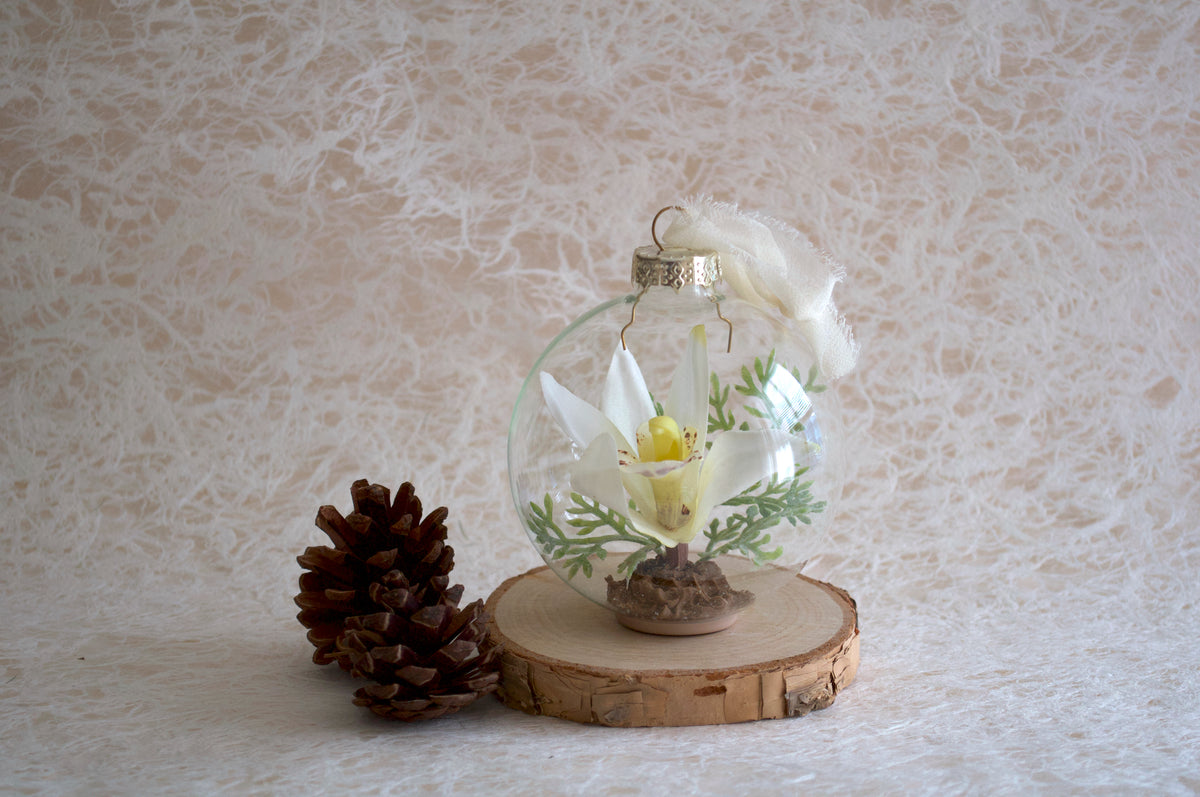 Cymbidium Orchid Flower Christmas Ornament