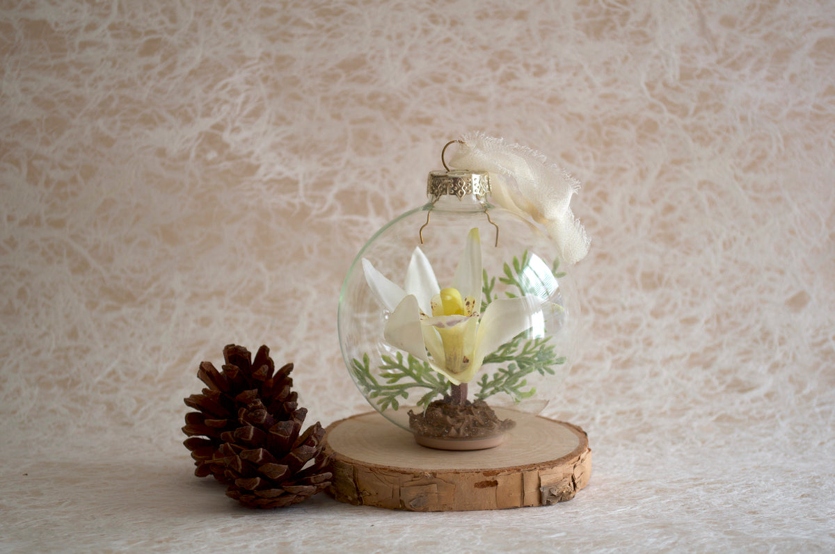 Cymbidium Orchid Flower Christmas Ornament