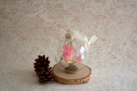 Sweet Pea Flower Christmas Ornament