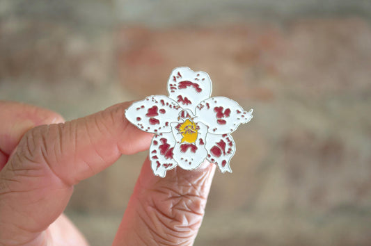 Oncidium Orchid Flower Enamel Pin