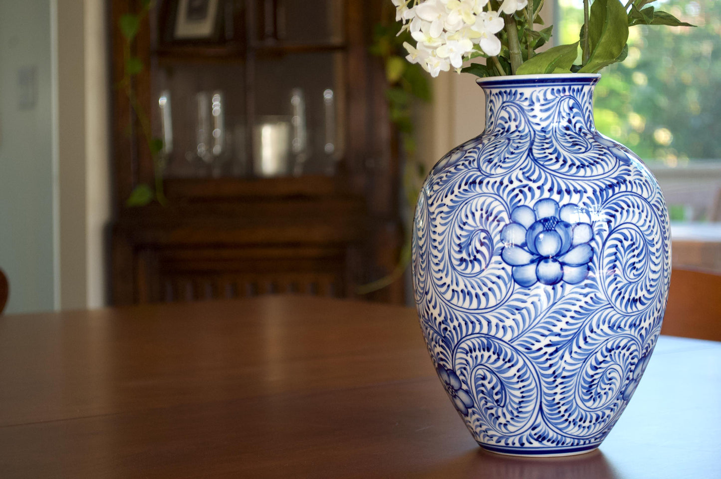 The Heirloom, Cone Hydrangea, Chinoiserie-style Vase