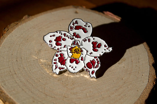 Oncidium Orchid Flower Enamel Pin