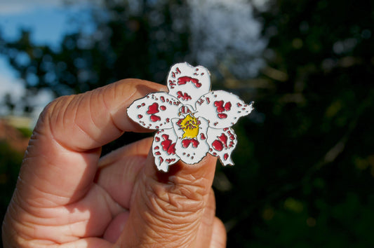 Oncidium Orchid Flower Enamel Pin