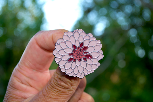 Dahlia Flower Enamel Pin