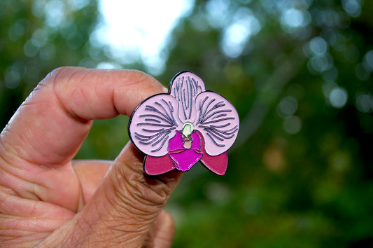 Phalaenopsis "Moth Orchid" Enamel Pin