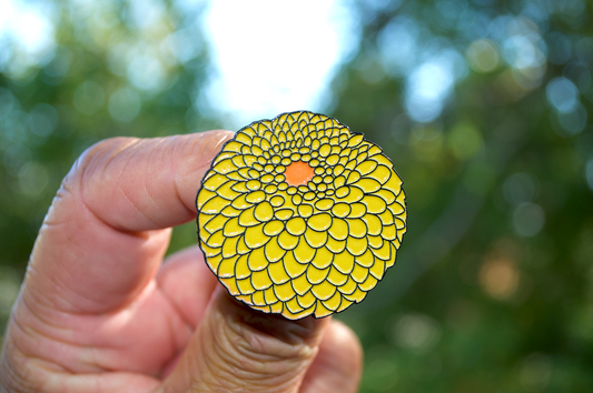 Dahlia Flower Enamel Pin